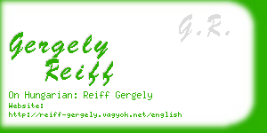 gergely reiff business card